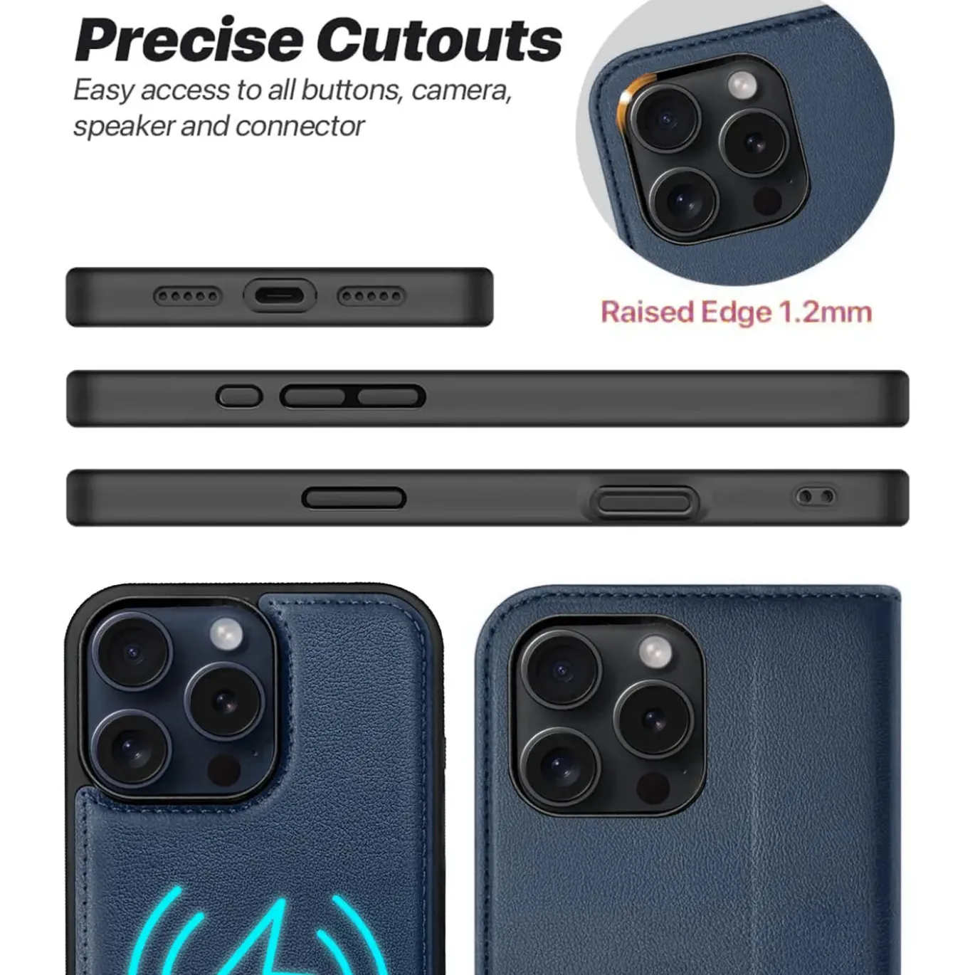 iPhone 14 Pro Max - Klapphülle mit Kartenfächern & MagSafe-Kompatibilität