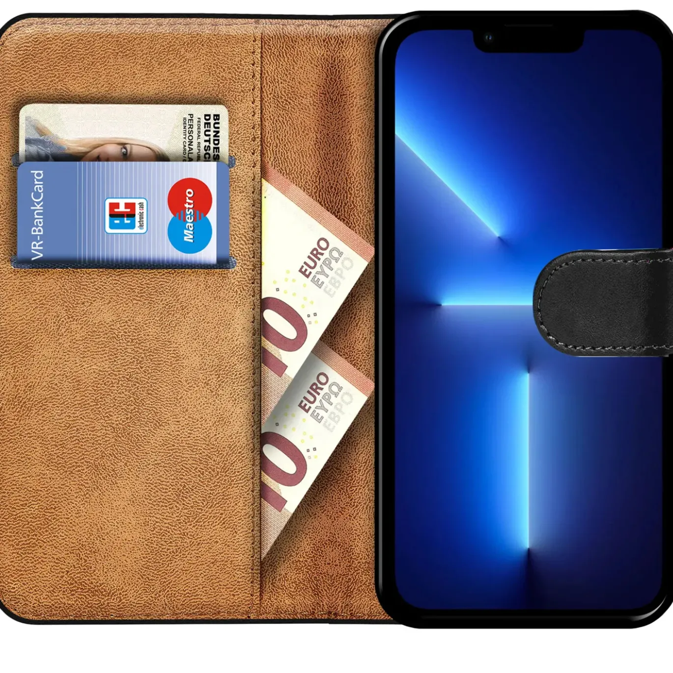 iPhone 13 Pro Max - Klapphülle mit Kartenfächern