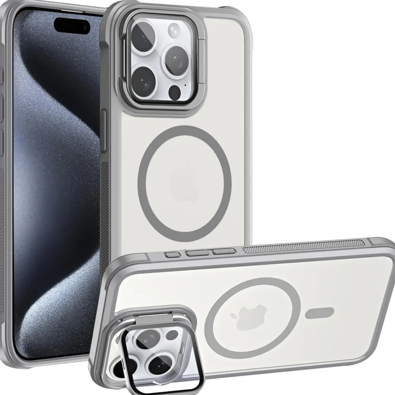 iPhone 15 Pro Max - MagSafe Hülle mit Glas & Schutzfunktion