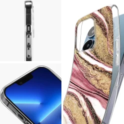 iPhone 13 Pro Max - Marmor & Sand Design Hülle