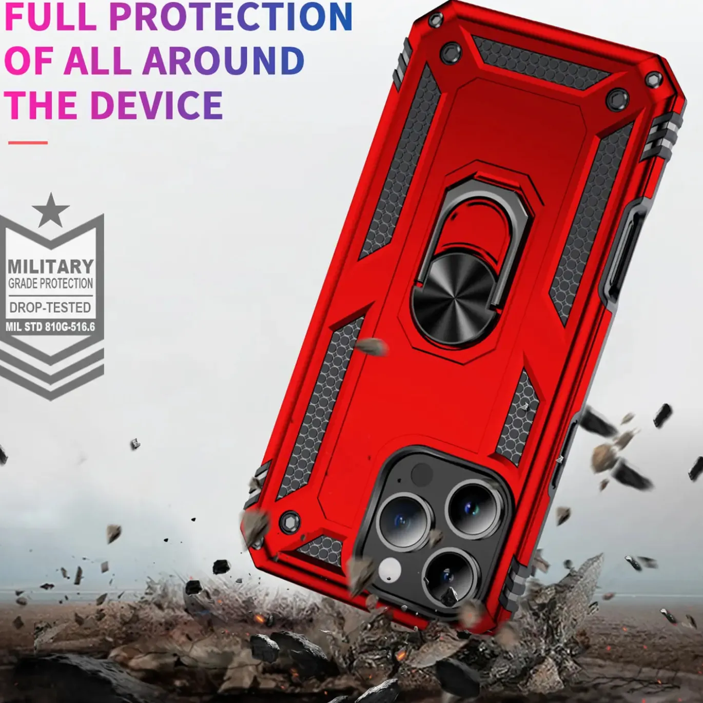 iPhone 16 Pro Max - Outdoor Hardcase mit Ringhalter