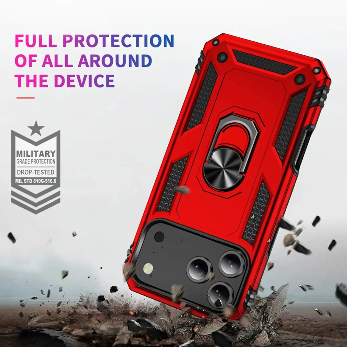 iPhone 17 Pro Max - Outdoor Hardcase mit Ringhalter