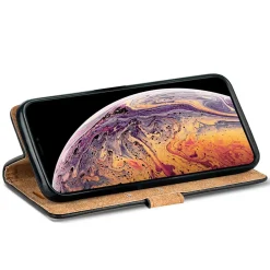 iPhone 11 Pro Max - Retro Klapphülle mit Karten- & Geldfach