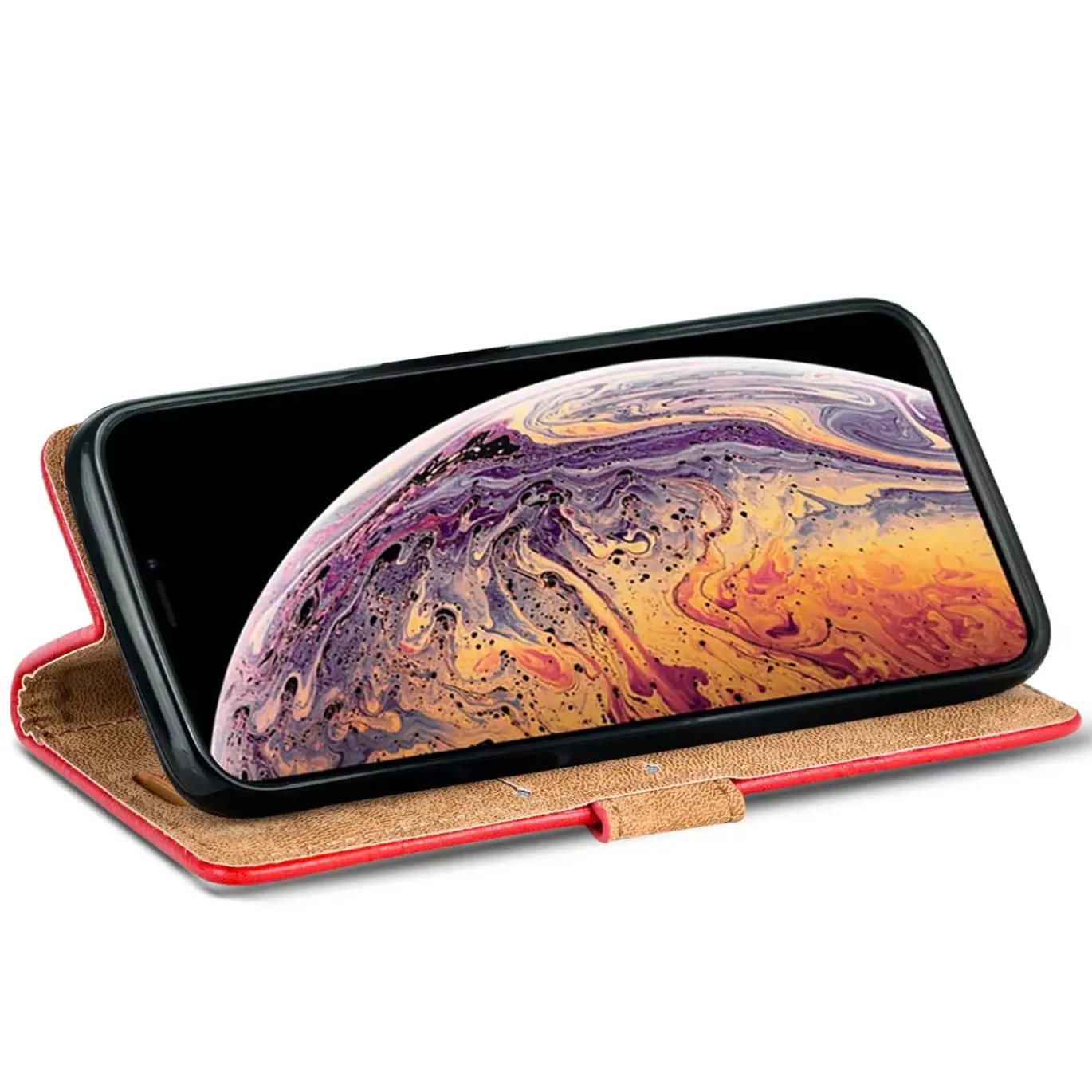 iPhone 11 Pro Max - Retro Klapphülle mit Karten- & Geldfach