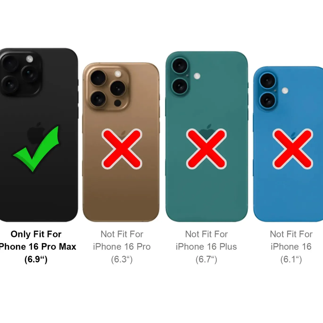 iPhone 16 Pro Max - Robuste Klapphülle mit RFID Block
