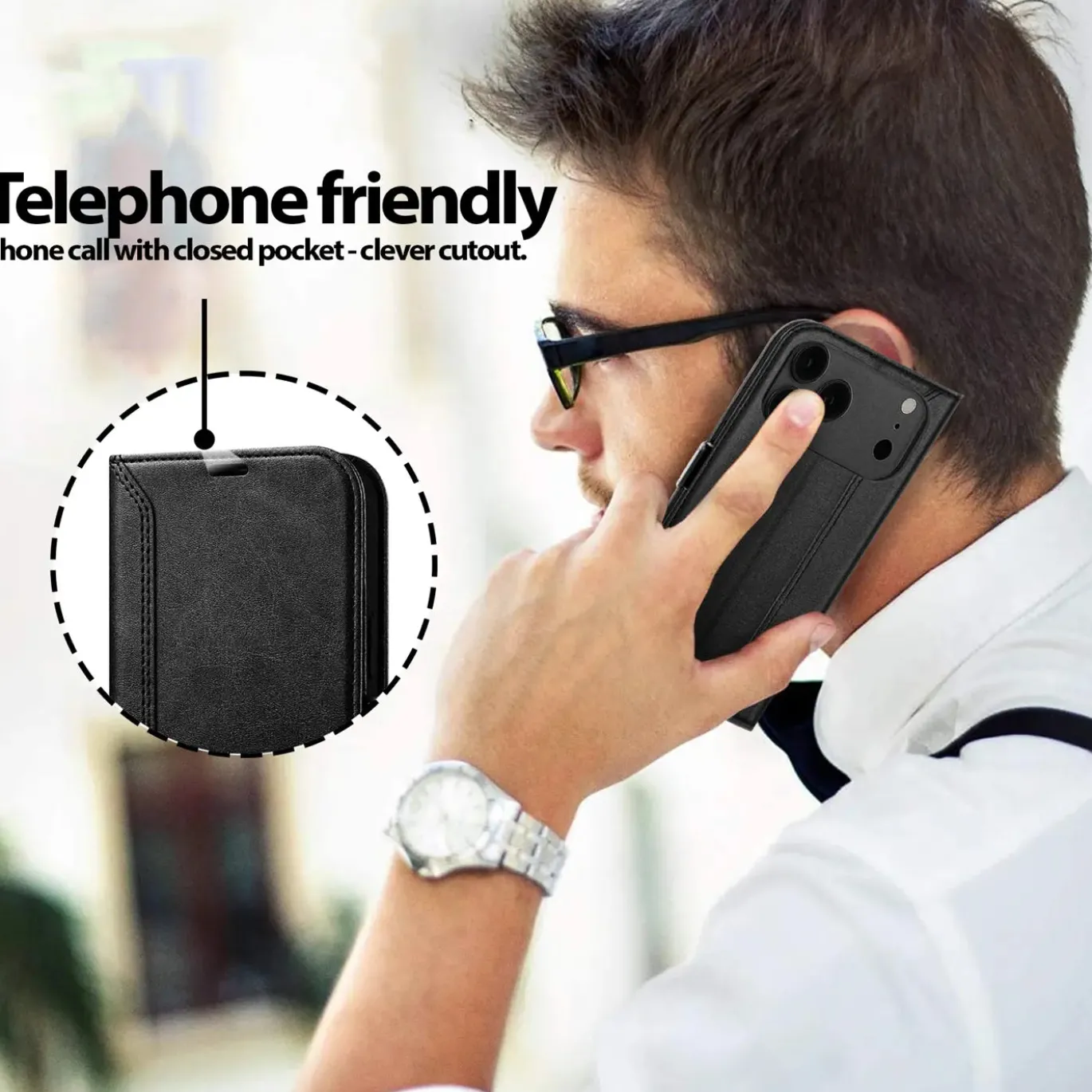 iPhone 17 Pro Max - Robuste Klapphülle mit RFID Block