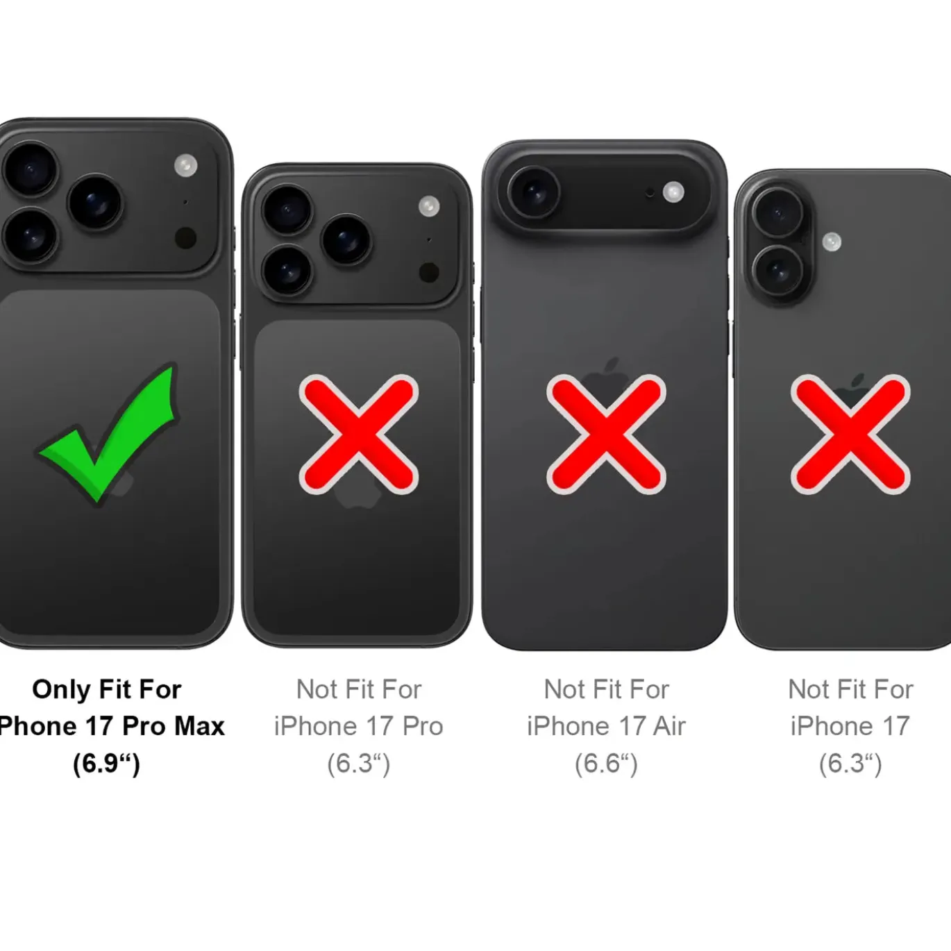 iPhone 17 Pro Max - Robuste Klapphülle mit RFID Block