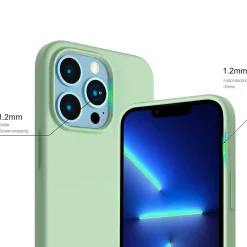 iPhone 14 Pro Max - Silikon Case mit Mikrofaser-Innenseite