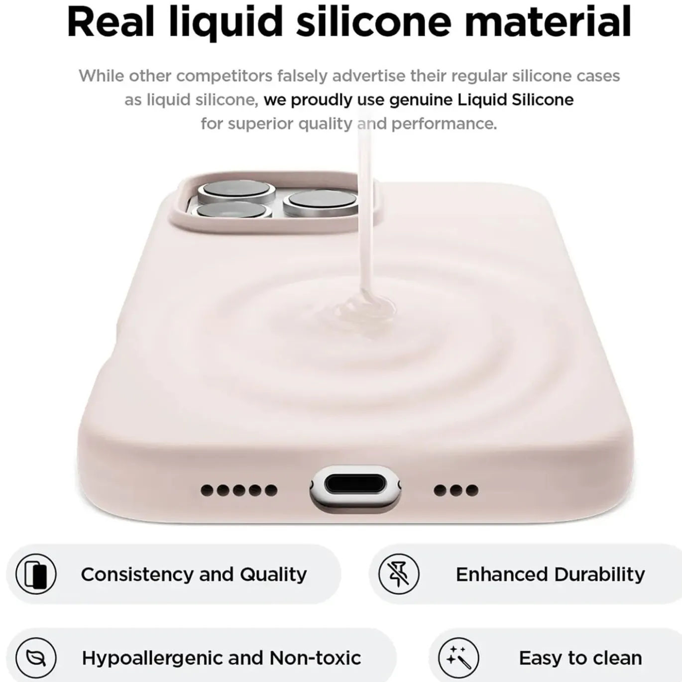 iPhone 16 Pro Max - Silikon Case mit Mikrofaser-Innenseite