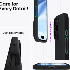 iPhone 16 Pro Max - Silikon Case mit Mikrofaser-Innenseite