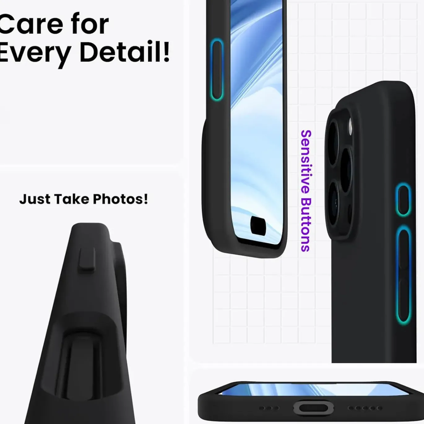 iPhone 16 Pro Max - Silikon Case mit Mikrofaser-Innenseite