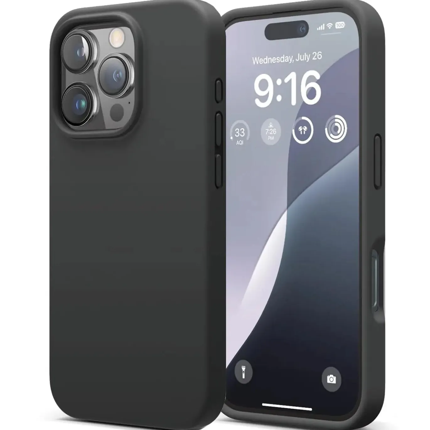 iPhone 16 Pro Max - Silikon Case mit Mikrofaser-Innenseite