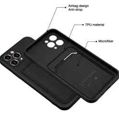 iPhone 11 Pro Max - Silikonhülle mit Kartenfach & Kameraschutz