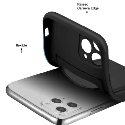 iPhone 11 Pro Max - Silikonhülle mit Kartenfach & Kameraschutz