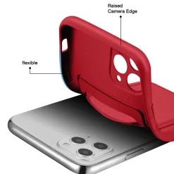 iPhone 11 Pro Max - Silikonhülle mit Kartenfach & Kameraschutz