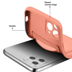 iPhone 11 Pro Max - Silikonhülle mit Kartenfach & Kameraschutz