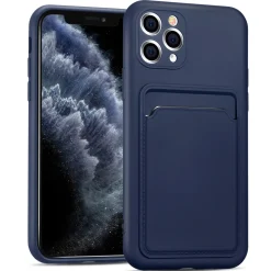iPhone 11 Pro Max - Silikonhülle mit Kartenfach & Kameraschutz