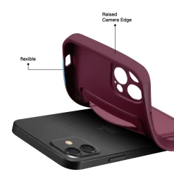 iPhone 15 Pro Max - Silikonhülle mit Kartenfach & Kameraschutz