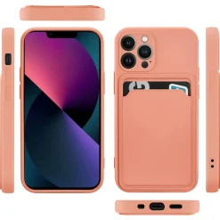 iPhone 13 Pro Max - Silikonhülle mit Kartenfach & Kameraschutz