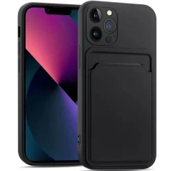 iPhone 13 Pro Max - Silikonhülle mit Kartenfach & Kameraschutz