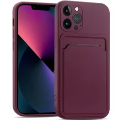 iPhone 13 Pro Max - Silikonhülle mit Kartenfach & Kameraschutz
