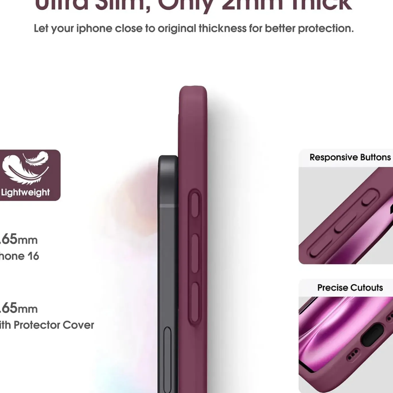 iPhone 16 Pro Max - Silikonhülle mit Kartenfach & Kameraschutz