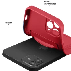 iPhone 12 Pro Max - Silikonhülle mit Kartenfach & Kameraschutz
