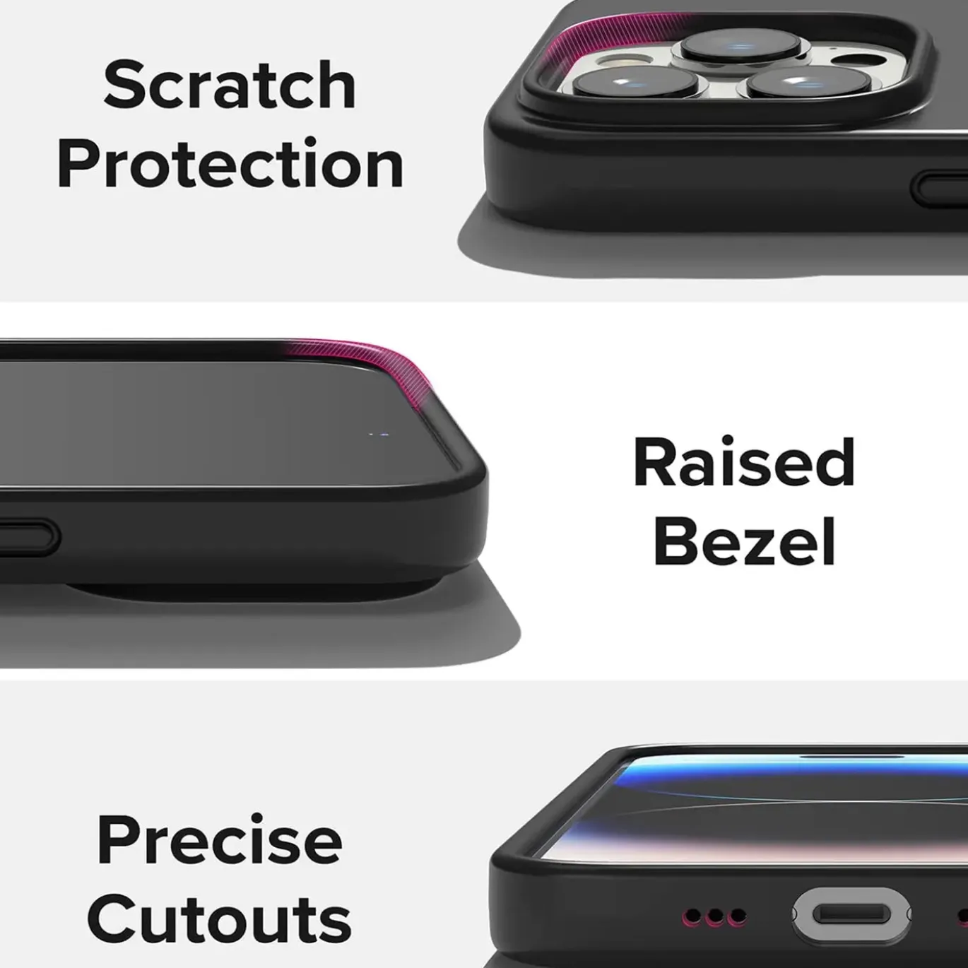 iPhone 14 Pro Max - Slim Silikon Backcover Schwarz