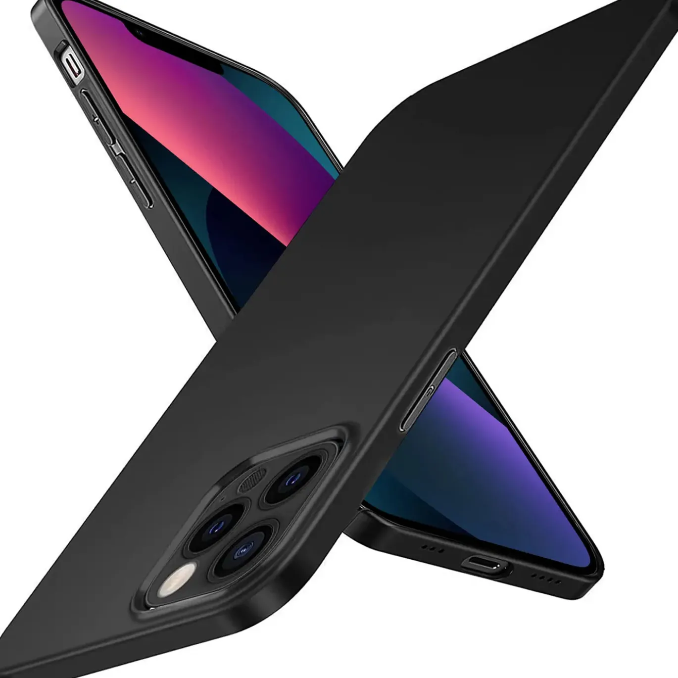 iPhone 13 Pro Max - Slim Silikon Backcover Schwarz