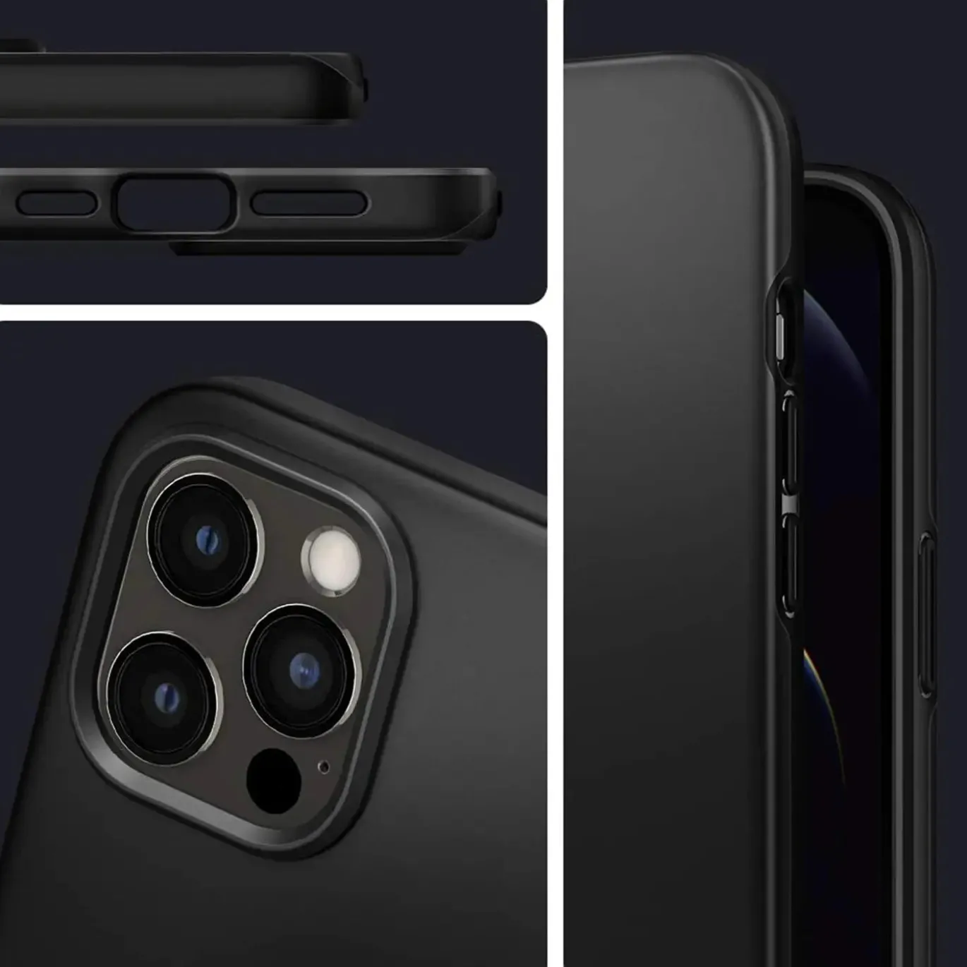iPhone 13 Pro Max - Slim Silikon Backcover Schwarz