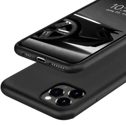 iPhone 11 Pro Max - Slim Silikon Backcover Schwarz