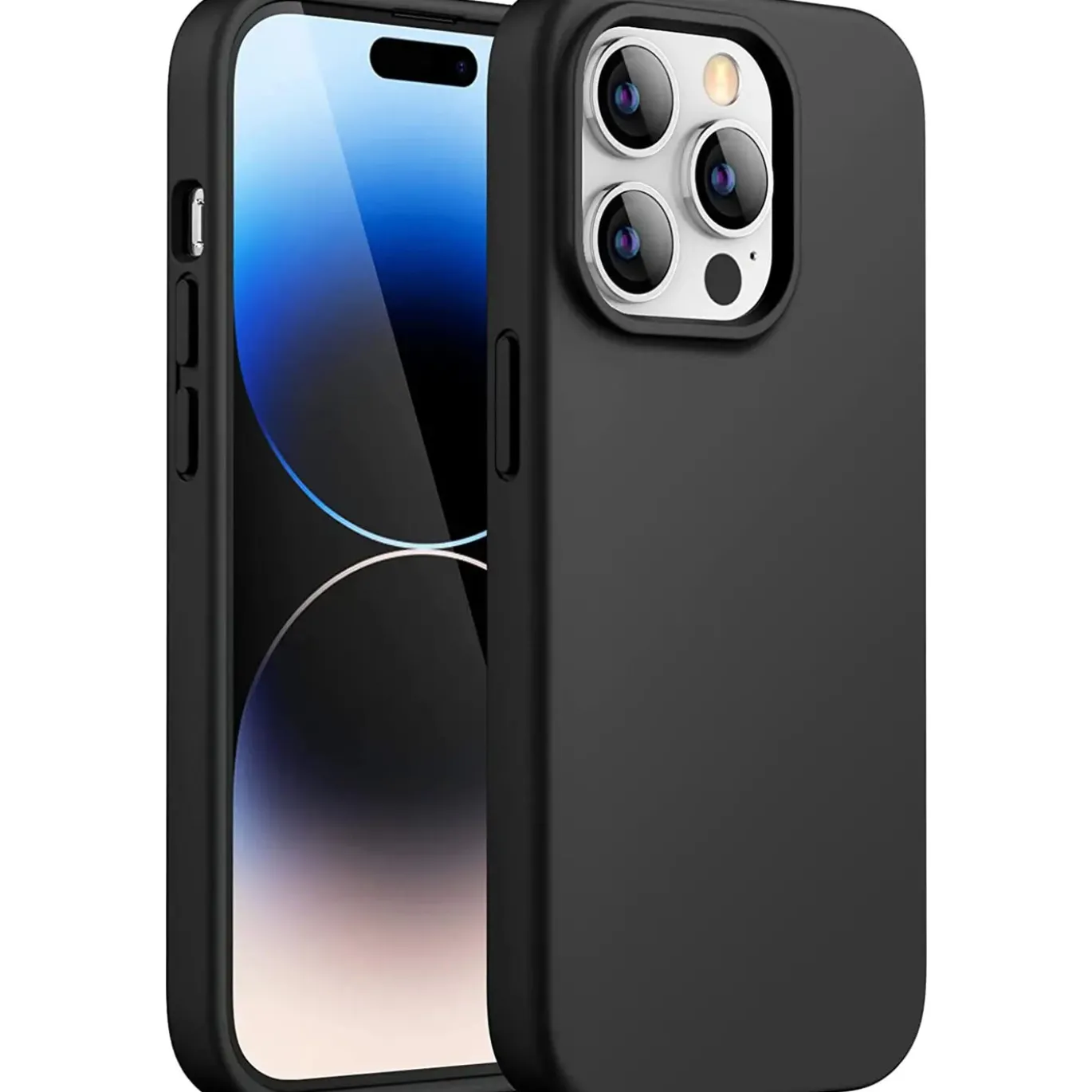 iPhone 15 Pro Max - Slim Silikon Backcover Schwarz