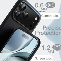 iPhone 17 Pro Max - Slim Silikon Backcover Schwarz
