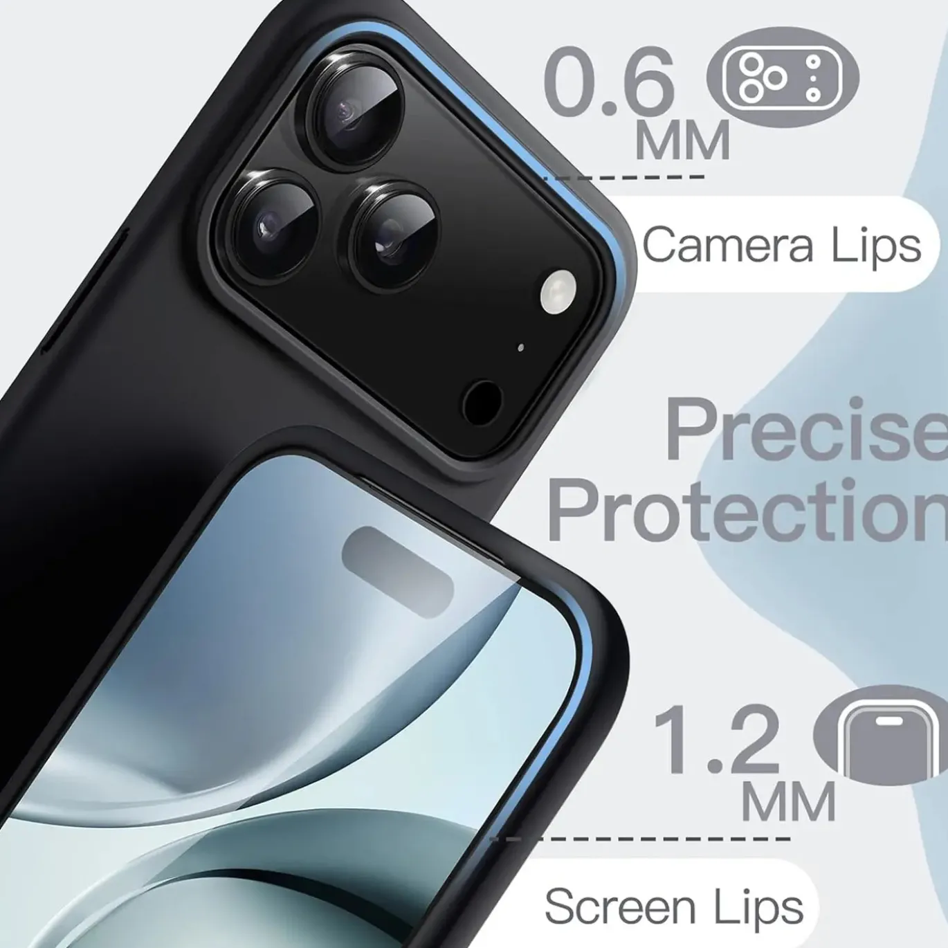 iPhone 17 Pro Max - Slim Silikon Backcover Schwarz