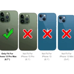 iPhone 13 Pro Max - Stoßfestes MagSafe Case in Schwarz mit halbtransparenter Rückseite