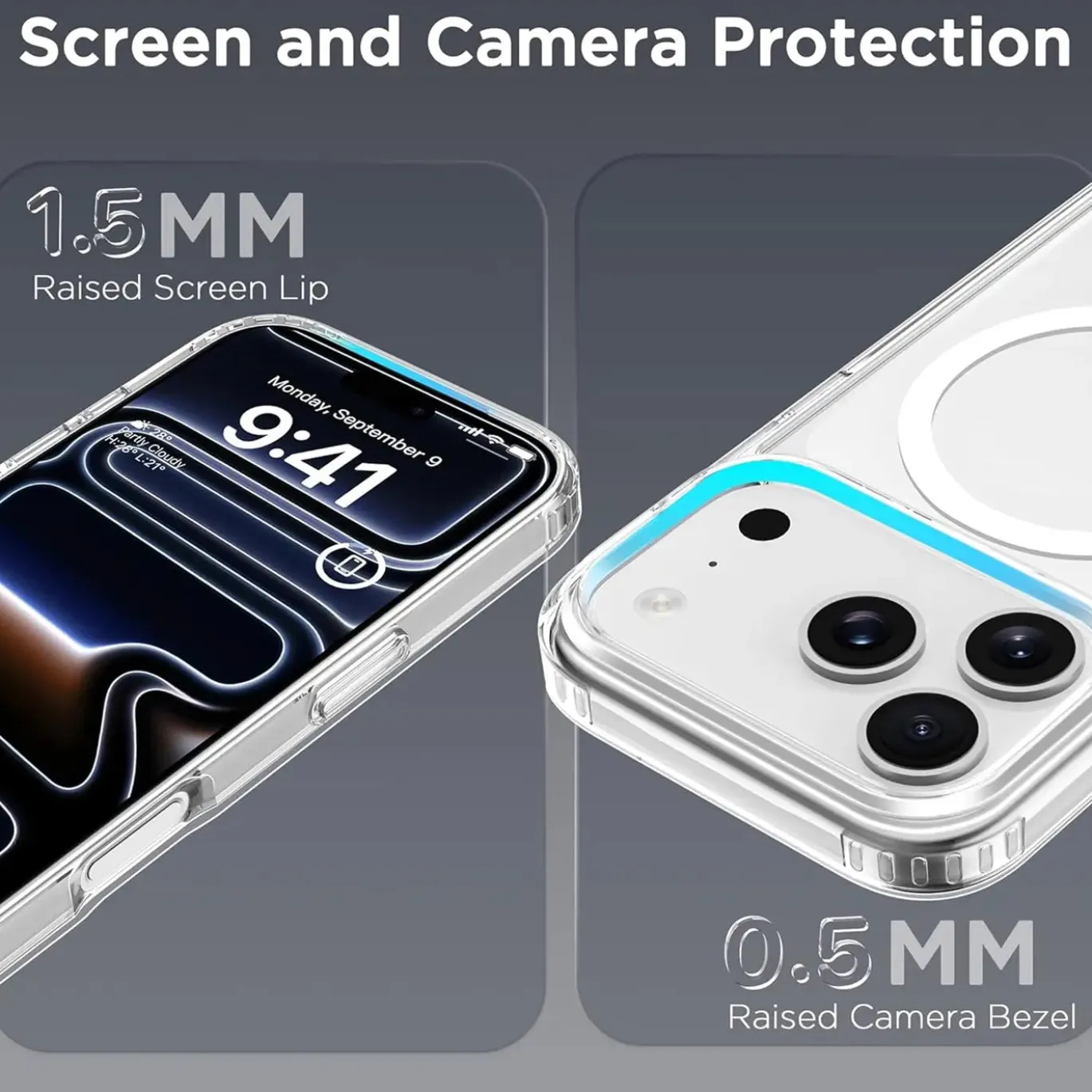 iPhone 17 Pro Max - Transparente MagSafe Silikonhülle
