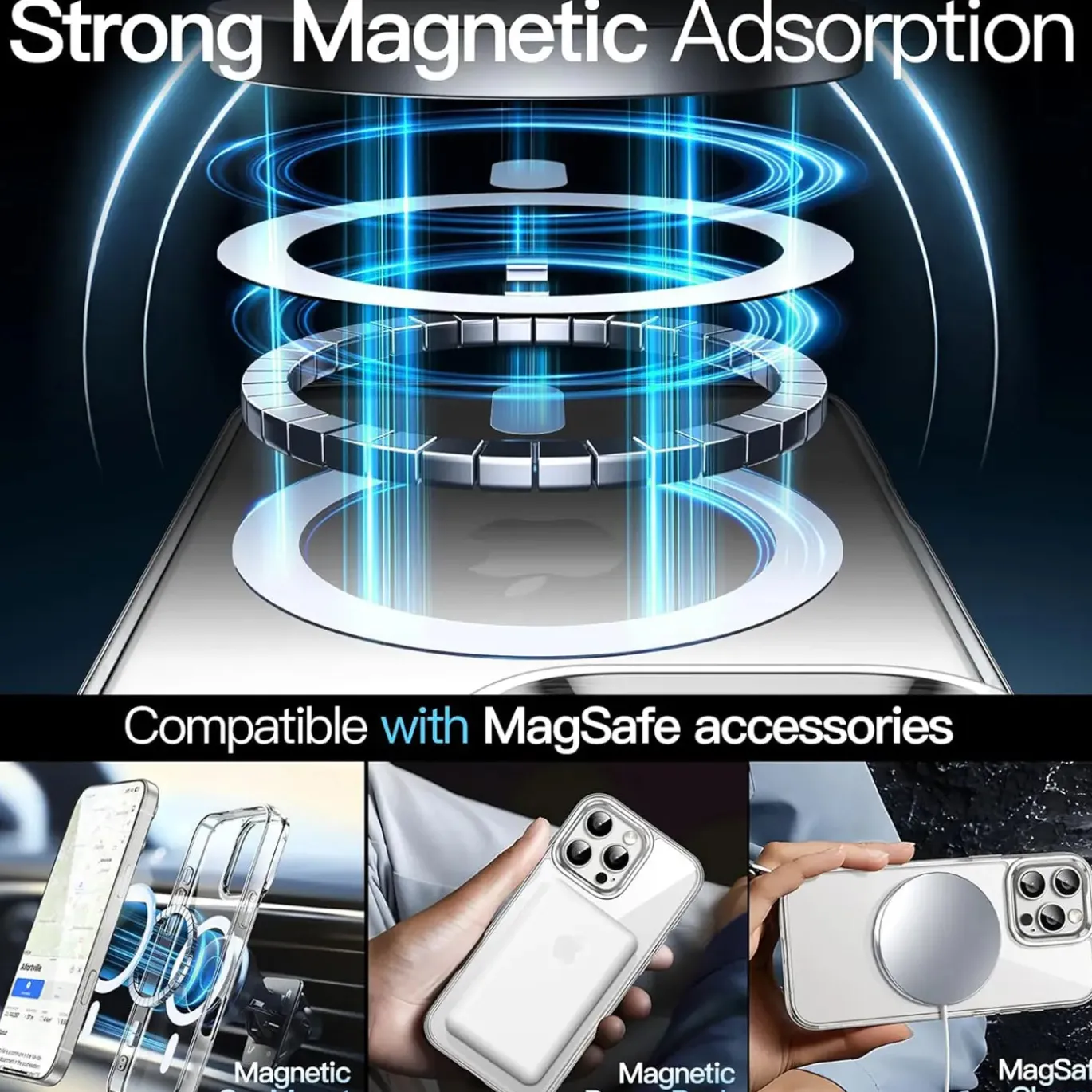 iPhone 16 Pro Max - Transparente MagSafe Silikonhülle