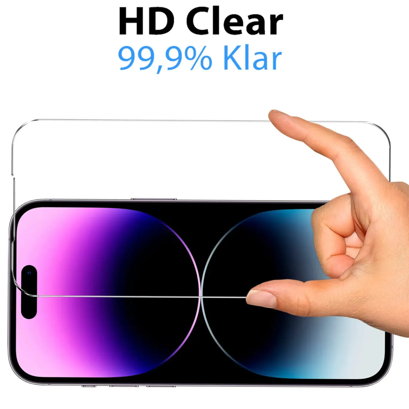 iPhone 15 Pro Max - 2x 9H Panzer Glasfolie, Displayfolie