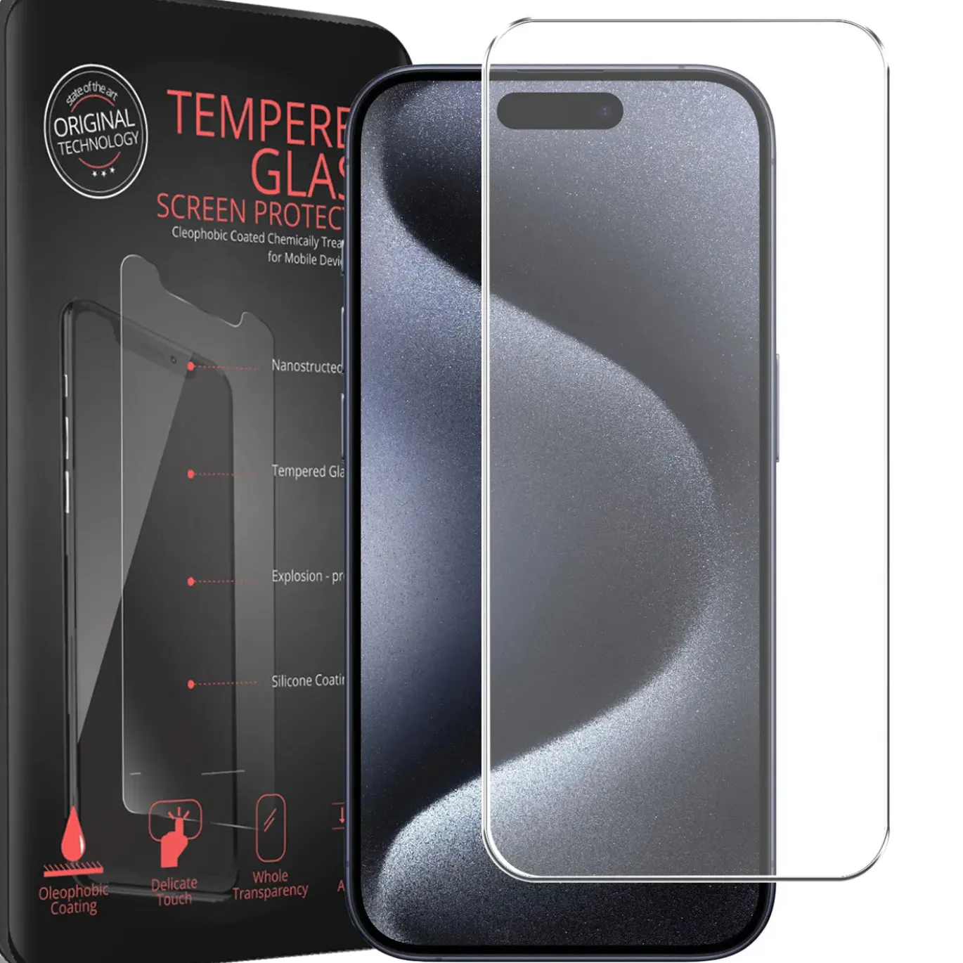 iPhone 15 Pro Max - 2x 9H Panzer Glasfolie, Displayfolie