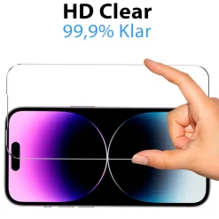 iPhone 14 Pro Max - 2x 9H Panzer Glasfolie, Displayfolie