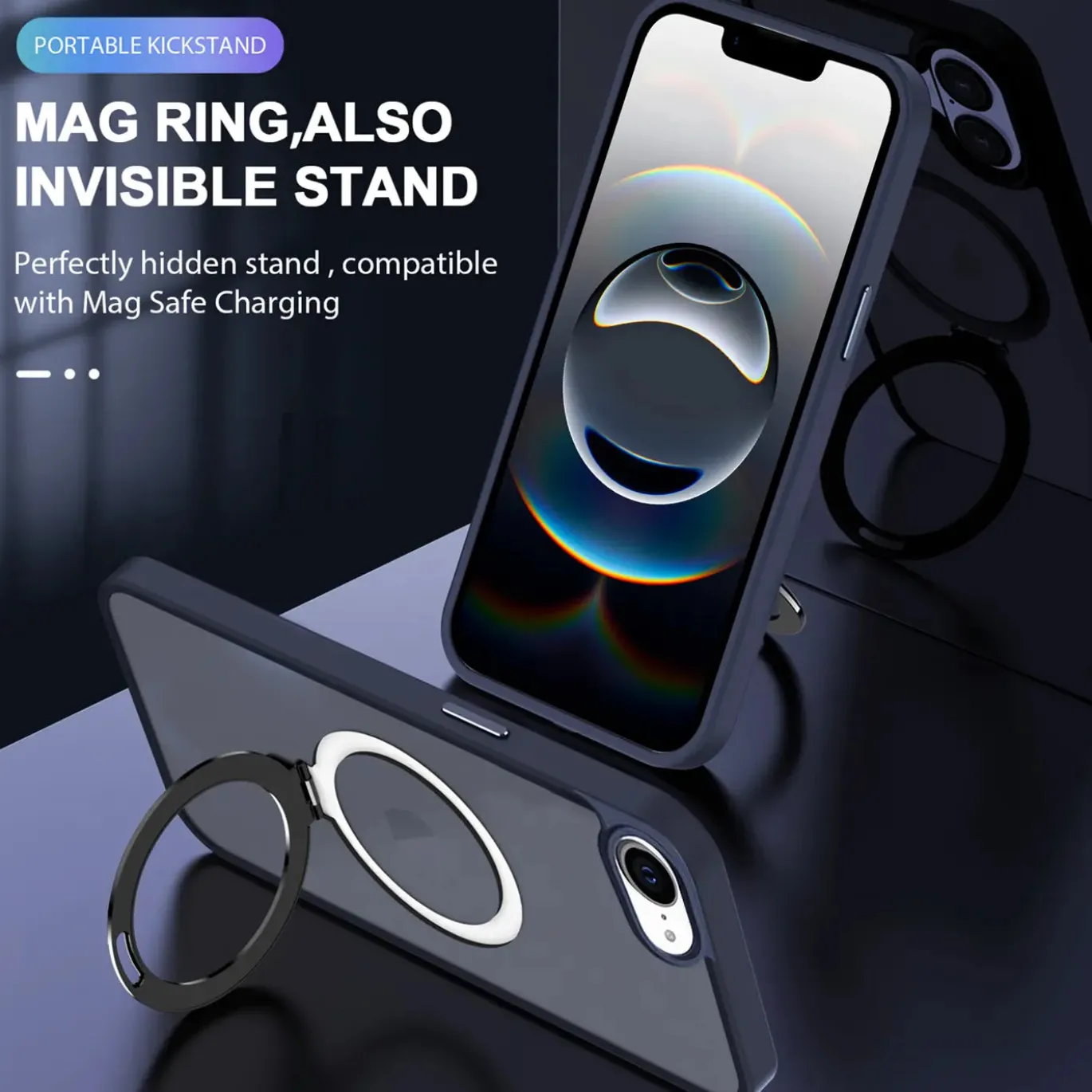 iPhone 16e - Farbige MagSafe Hülle mit Ring