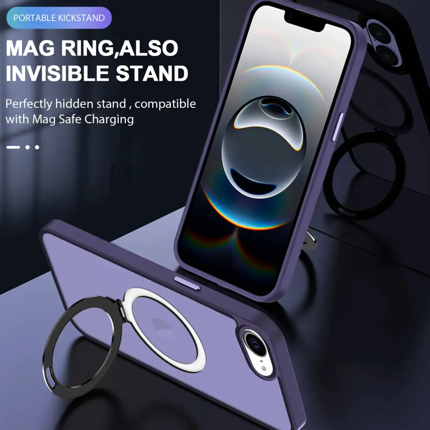iPhone 16e - Farbige MagSafe Hülle mit Ring