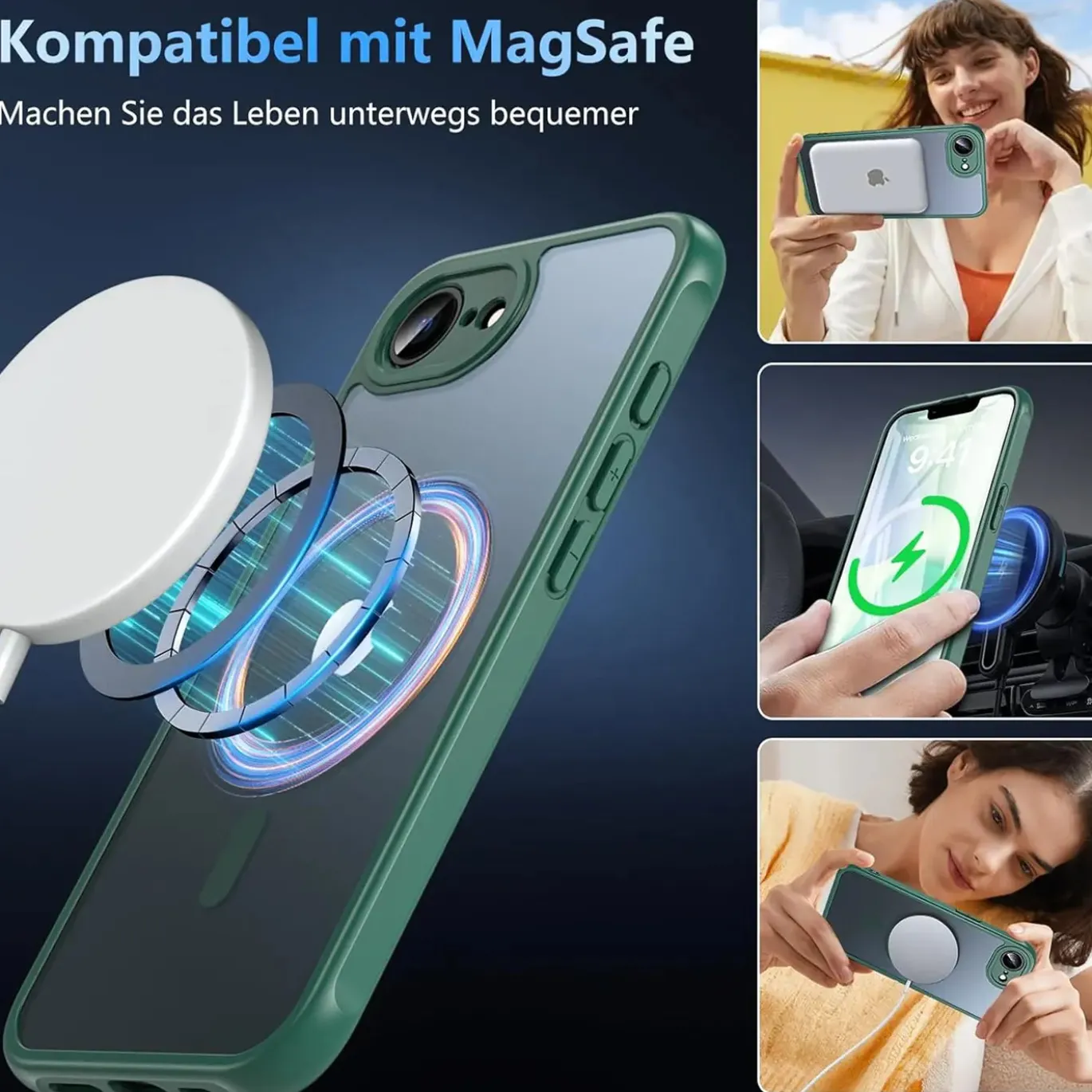 iPhone 16e - Farbige MagSafe Hülle mit Kameraschutz
