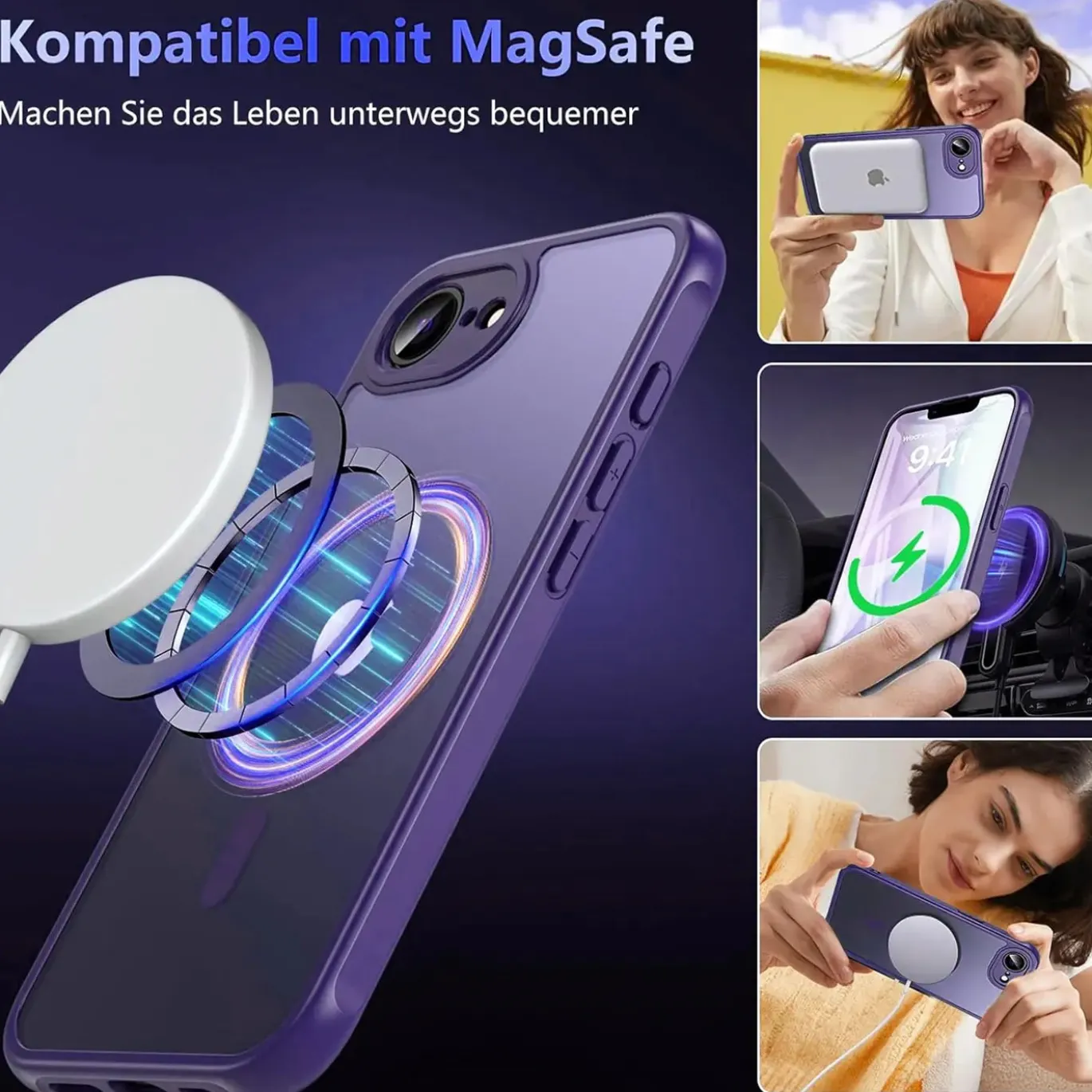 iPhone 16e - Farbige MagSafe Hülle mit Kameraschutz