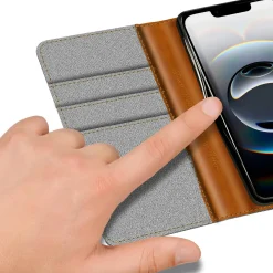 iPhone 16e - Jeanslook Klapphülle mit Kartenfach