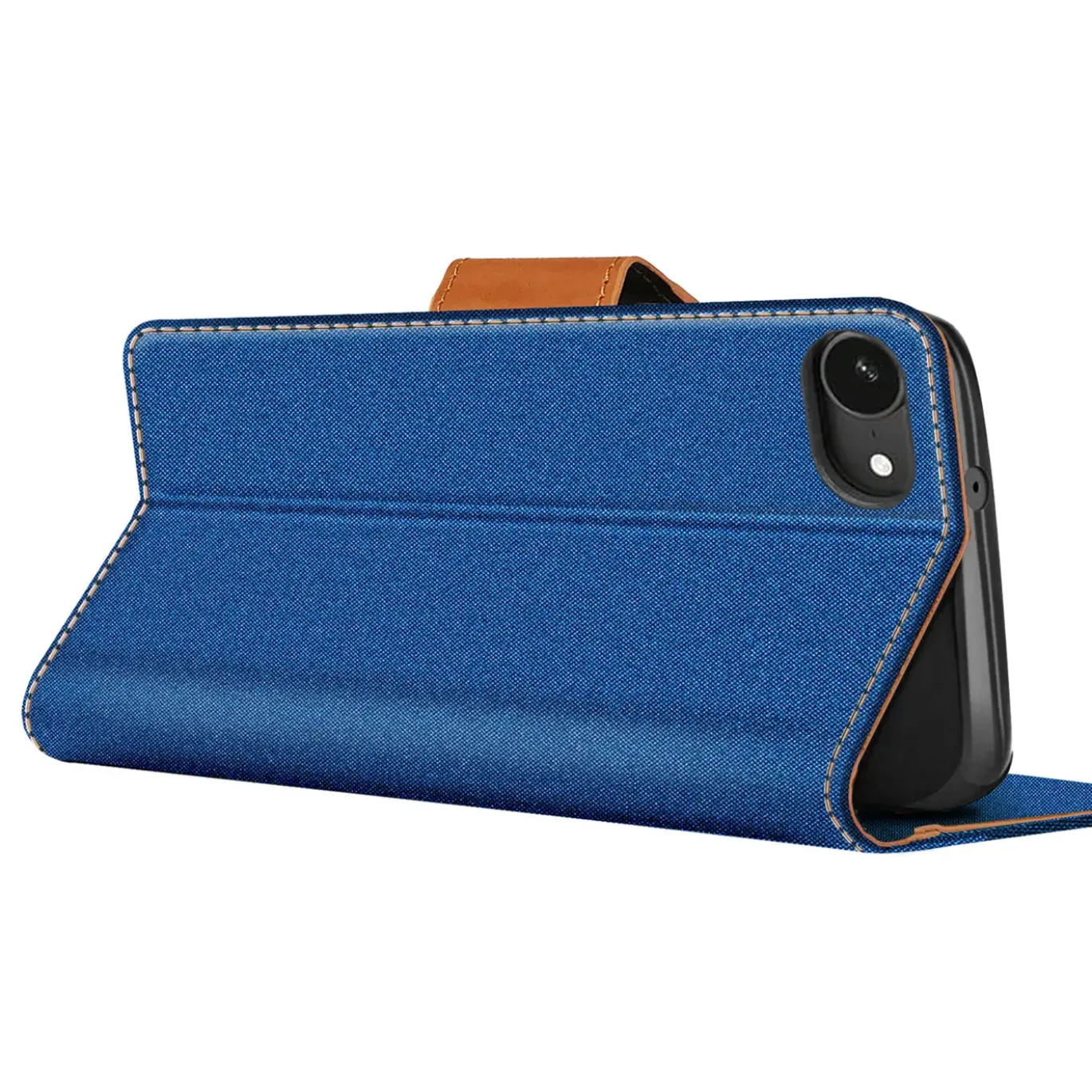 iPhone 16e - Jeanslook Klapphülle mit Kartenfach