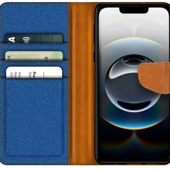 iPhone 16e - Jeanslook Klapphülle mit Kartenfach