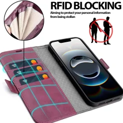 iPhone 16e - Robuste Klapphülle mit RFID Block