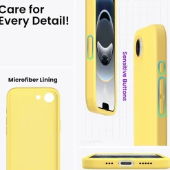 iPhone 16e - Silikon Case mit Mikrofaser-Innenseite