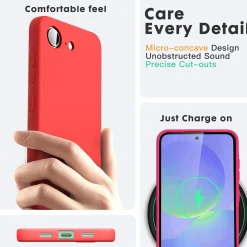 iPhone 16e - Silikon Case mit Mikrofaser-Innenseite